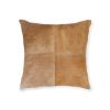 Tan Cowhide Throw Pillow - 18"