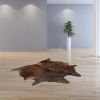 6' X 7' Brown And Black Cowhide Print Area Rug