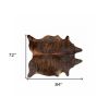 6' X 7' Brown And Black Cowhide Print Area Rug