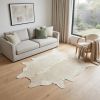 5' X 7' Off White Cowhide Print Area Rug