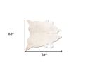 5' X 7' Off White Cowhide Print Area Rug