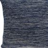 Blue Woven Cotton Blend Throw Pillow - 20"