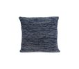 Blue Woven Cotton Blend Throw Pillow - 20"