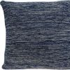 Blue Woven Cotton Blend Throw Pillow - 20"