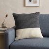 Transitional Tan Accent Pillow Cover With Poly Insert - 20" x 20"