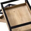 Brown Wood Indoor Outdoor Tray With Handles - Set of Two