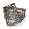 Gray Metal Basket - Set of Two - 19"