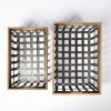 Gray Metal Basket - Set of Two - 19"