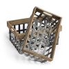 Gray Metal Basket - Set of Two - 19"