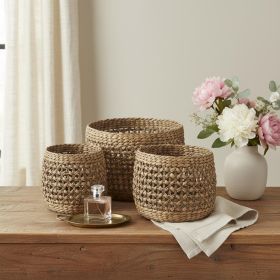 Brown Wicker Basket - Set of Three