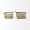 Brown Wicker Basket, Set of Two