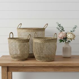 Natural Wicker Basket - Set of Three