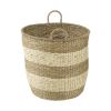 Natural And Beige Wicker Basket - Set of Two