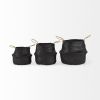 Black Wicker Basket - Set of Three