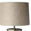 Bronze Lamp Base LED With Beige Shade - 29"