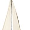 Brown Wood and Fabric Sailboat Tabletop Sculpture - 32"