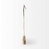 Brown Wood and Fabric Sailboat Tabletop Sculpture - 32"