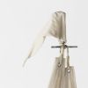 Brown Wood and Fabric Sailboat Tabletop Sculpture - 32"