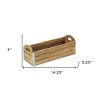 Brown Solid Wood Organizer Box - 14"