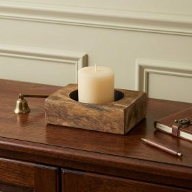 Wide Pillar Tabletop Candle Holder