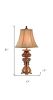 Antique Inspired Table Lamp with Linen Lamp Shade