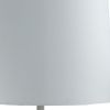 White Pineapple Table Lamp With Empire Shade - 17"