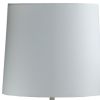 White Pineapple Table Lamp With Empire Shade - 17"