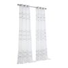 White Wave Embroidered Window Panels - Set of Two - 84"