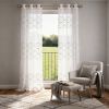 Gold Wave Embroidered Window Panels - Set of Two - 84"