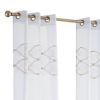 Gold Wave Embroidered Window Panels - Set of Two - 84"