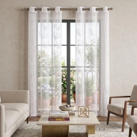 Blush Boho Embroidered Window Panels - Set of Two - 84"