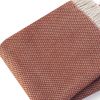 Terra Cotta Woven Cotton Plush Throw Blanket - 70" X 55"