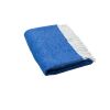 Royal Blue And White Woven Herringbone Plush Throw Blanket - 50" X 60"