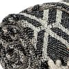 Grey and Beige Handloom Geometric Woven Throw Blanket