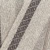 Beige And Taupe Cotton Woven Striped Throw Blanket with Fringe - 67" X 52"