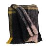 Yellow and Black Woven Acrylic Throw Blanket - 52" X 67"