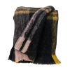 Yellow and Black Woven Acrylic Throw Blanket - 52" X 67"