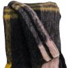 Yellow and Black Woven Acrylic Throw Blanket - 52" X 67"