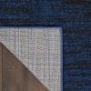 Midnight Blue Stain Resistant Indoor Outdoor Area Rug - 2' X 4'