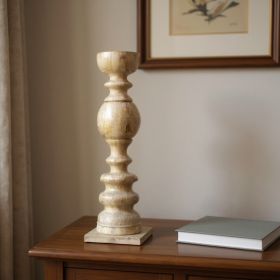 Natural Floor Solid Wood Candle Holder - 29"