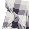 Gray And Ivory Faux Sherpa Plaid Throw Blanket - 50" X 60"