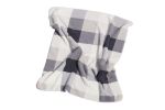 Gray And Ivory Faux Sherpa Plaid Throw Blanket - 50" X 60"