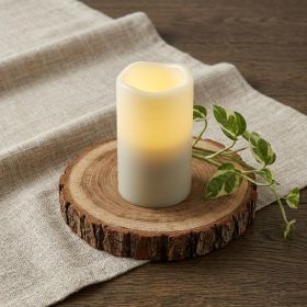 Ivory Flameless Indoor Outdoor Pillar Candle - 5"