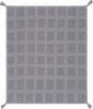 Gray Woven Cotton Throw Blanket with Tassels - 50" X 60"
