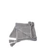 Gray Woven Cotton Throw Blanket with Tassels - 50" X 60"