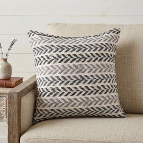 Black Gray and White Throw Pillow - 18"