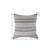 Black Gray and White Throw Pillow - 18"