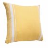 Yellow And White 100% Cotton Geometric Zippered Pillow - 20" X 20"