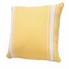 Yellow And White 100% Cotton Geometric Zippered Pillow - 20" X 20"