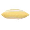 Yellow And White 100% Cotton Geometric Zippered Pillow - 20" X 20"